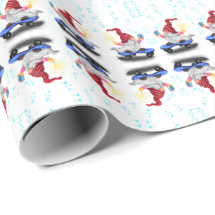 Skater Gnomes mit Geschenkpapier