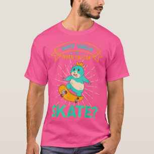 Skater Hamster Skateboarding Warum alte Schule lau T-Shirt