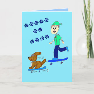 Skater Hündchen Karte