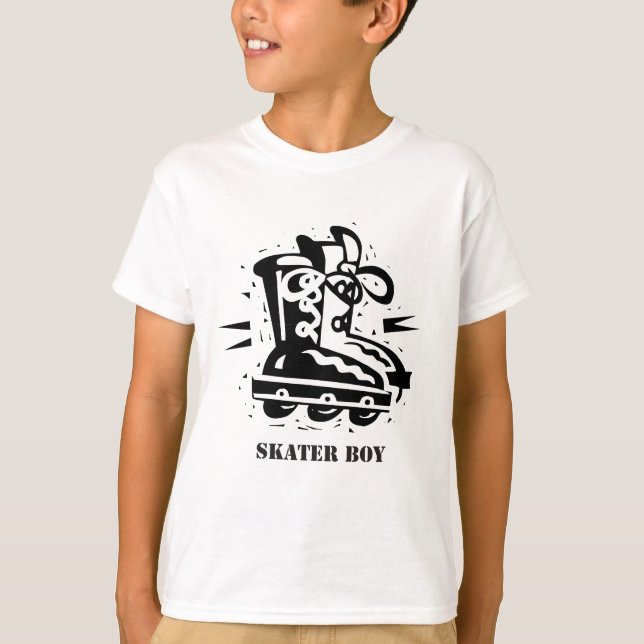 Skater-Junge - Rollerblading T-Shirt (Vorderseite)