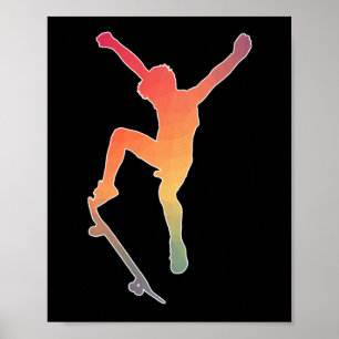 Skater Junge Skateboard  Für Skateboardfans Poster
