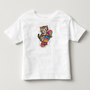 Skater Kätzchen Kleinkind T-shirt