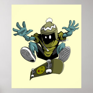 Skater-Kickflip-Poster Poster