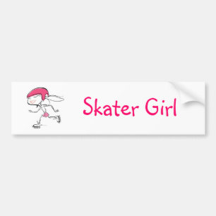 Skater-Mädchen-Autoaufkleber Autoaufkleber