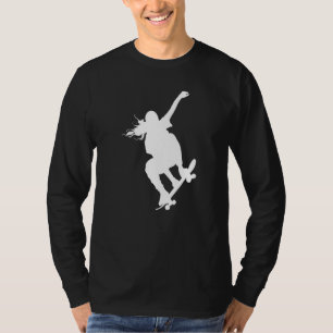 Skater Mädchen Skate Enthusiast Skateboardfahren S T-Shirt