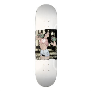 Skater-Mädchen Skateboard