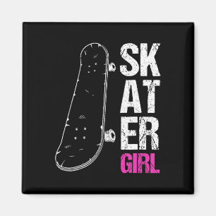 Skater Mädchen Skateboard Sk8r Mädchen Skate Cool Magnet