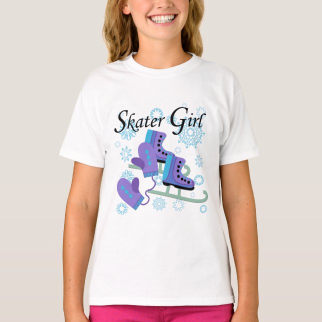 Skater-Mädchen T-Shirt (Vorderseite)