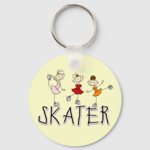 Skater-Mädchen-T - Shirts und Geschenke Schlüsselanhänger