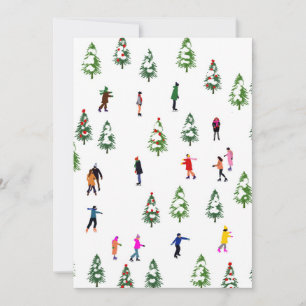 Skater  Pine Wand Skaten Weihnachten Einladung