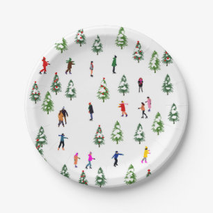 Skater  Pine Wand Skaten Weihnachten Pappteller
