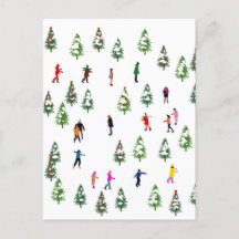 Skater Pine Wand Skaten Weihnachten