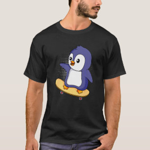 Skater Pinguin Skateboarding Pinguin T-Shirt