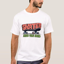 Skater Shred the Road – Retro 70er Skateboarding T-Shirt