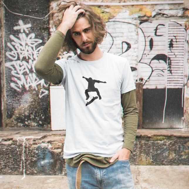 Skater Silhouette Skateboard Streetwear Tee (Von Creator hochgeladen)