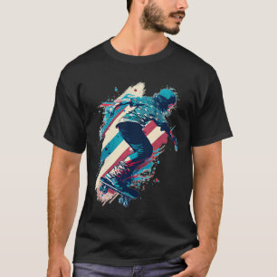 Skater Skateboard Helmet Gear Skateboard USA Fl T-Shirt