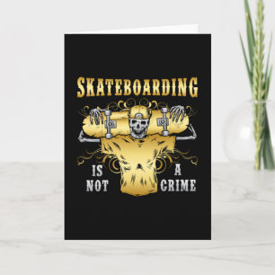 Skater Skateboard Skate Skateboard Geschenkidee Karte