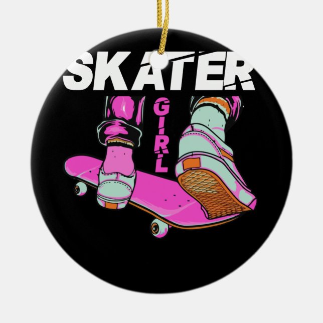 Skater Skateboard Skateboard für Mädchen Keramik Ornament (Vorne)