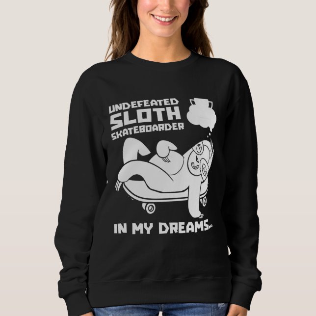 Skater Skateboarding Skateboarder Skateboard Sloth Sweatshirt (Vorderseite)