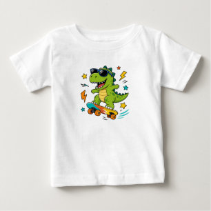 Skater T-Rex Dinosaur T-Shirt – Cool für Kleinkind