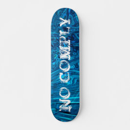 Skater Trick No Comply auf Blue Abalone Fraktal Skateboard