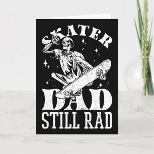 Skater-Vater ist immer noch cool Skelett Skateboar Karte