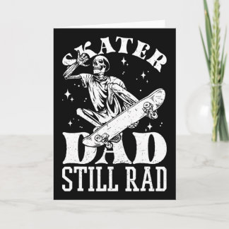 Skater-Vater ist immer noch cool Skelett Skateboar Karte