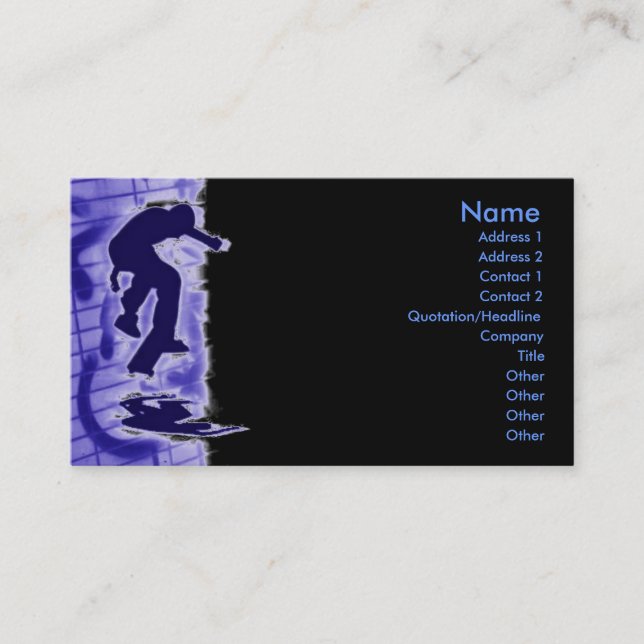 Skater Visitenkarte (Vorderseite)