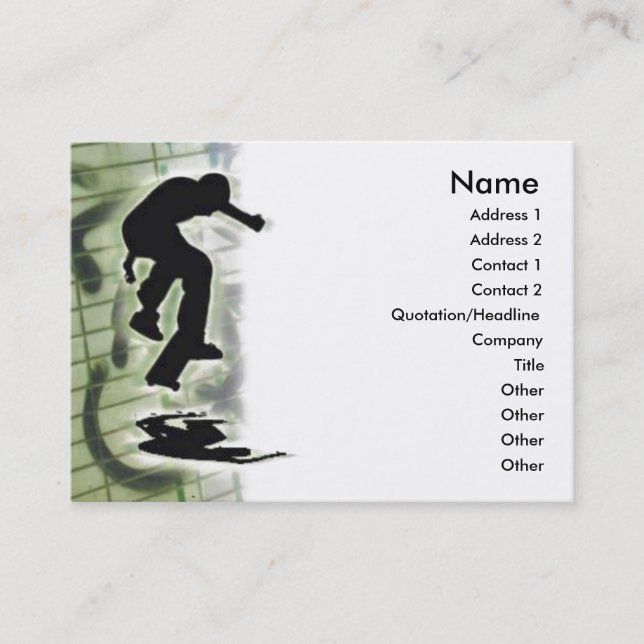 Skater Visitenkarte (Vorderseite)