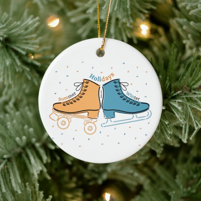 Skates of my life • Holidays • Keramik Ornament (Baum)