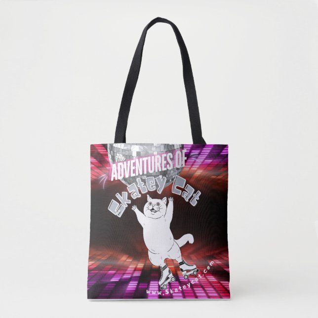 Skatey Cat Tote Bag Tasche (Vorderseite)