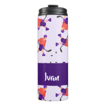 Skating ice hockey player pattern