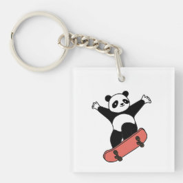 Skating Panda Schlüsselanhänger