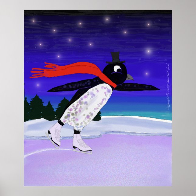 Skating Penguin Poster (Vorne)