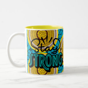 SKAYMARTS   Calligraphie jaune Afriprints Mug
