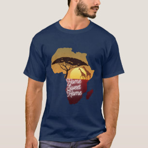SKAYMARTS Carte De L'Africain En T-shirt