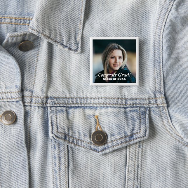 Skaymarts | Custom Foto Glückwunsch Grad Klasse 20 Button (Beispiel)