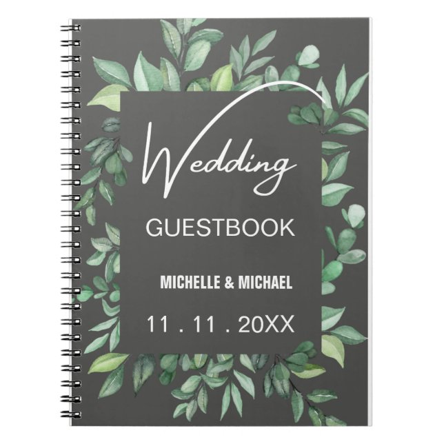 Skaymarts | Elegant Floral Wedding Guest Notizblock (Vorderseite)