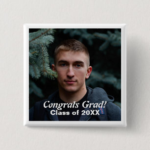 Skaymarts Glückwunschs Grad Foto Custom Pinback Button