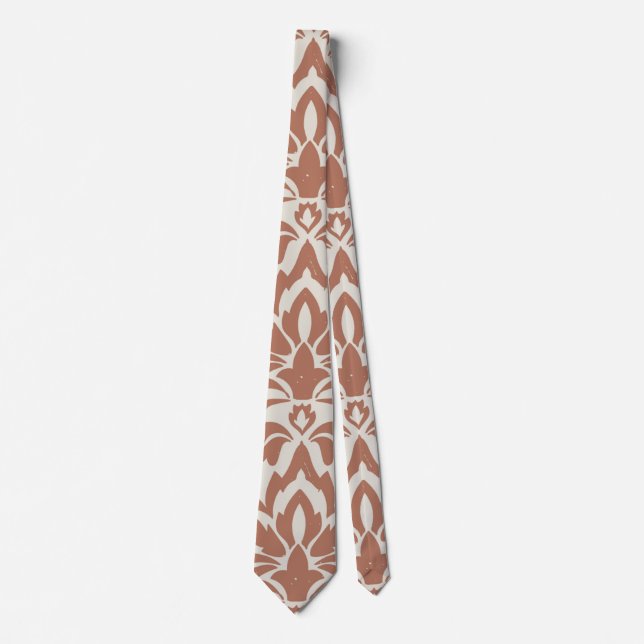 Skaymarts | Modernes, trendy Brown and White Offic Krawatte (Vorderseite)