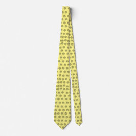 Skaymarts Yellow Color Black Signal Neck Tie Krawatte