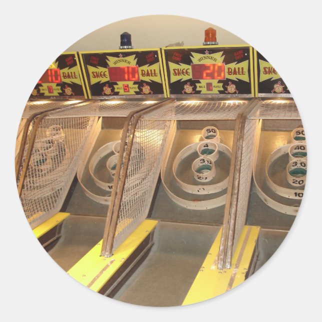 SKEE BALL! RUNDER AUFKLEBER (Vorderseite)