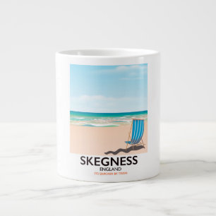 Skegness Vintage Zugfahrplakat. Jumbo-Tasse