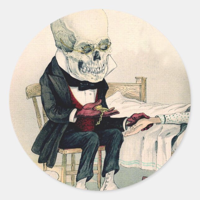 Skeletal Last Rites Runder Aufkleber (Vorderseite)