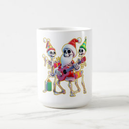 **Skeleton 3D Christm Santa Party – Funnyas Skelet Kaffeetasse
