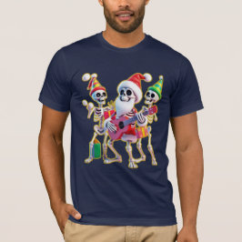 **Skeleton 3D Christm Santa Party – Funnyas Skelet T-Shirt