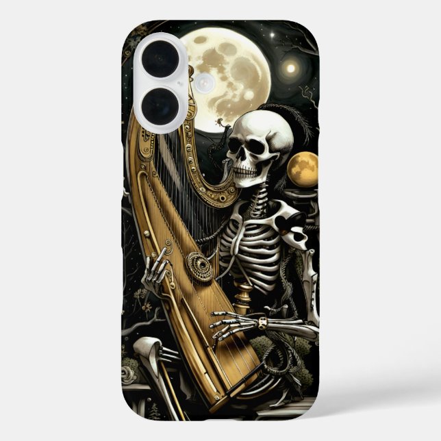 Skeleton and Harp II iPhone 16 Hülle (Rückseite)