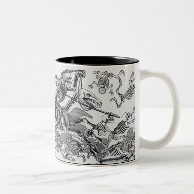 skeleton Angriffs-Tasse Zweifarbige Tasse (Rechts)