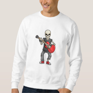 Skeleton at Music with Guitar Sweatshirt