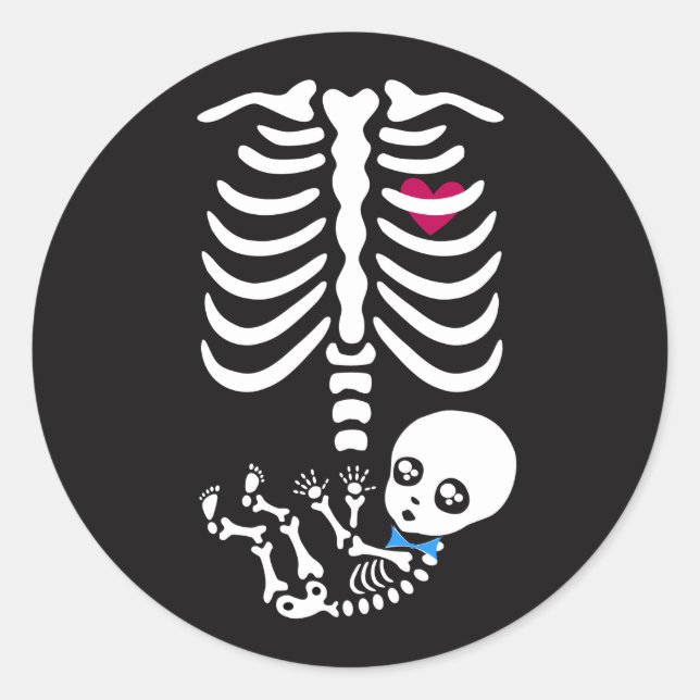 Skeleton Aufkleber Mama-und Baby-Halloweens (Vorderseite)